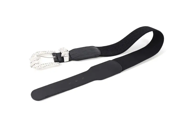 Women's Black Butterfly Belt with Diamond Buckle — feature 10