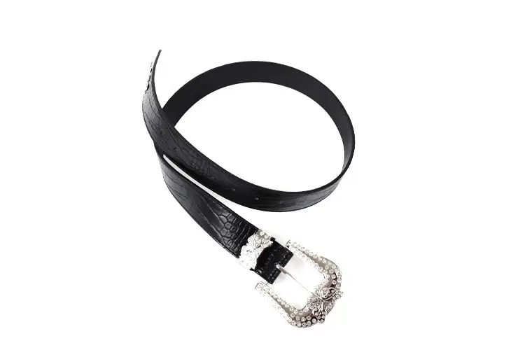 Women's Black Butterfly Belt with Diamond Buckle — feature 2