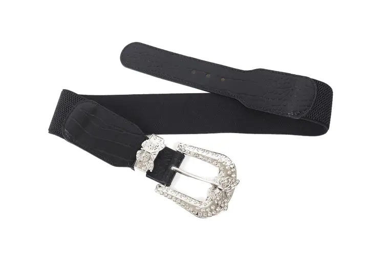 Women's Black Butterfly Belt with Diamond Buckle — feature 8