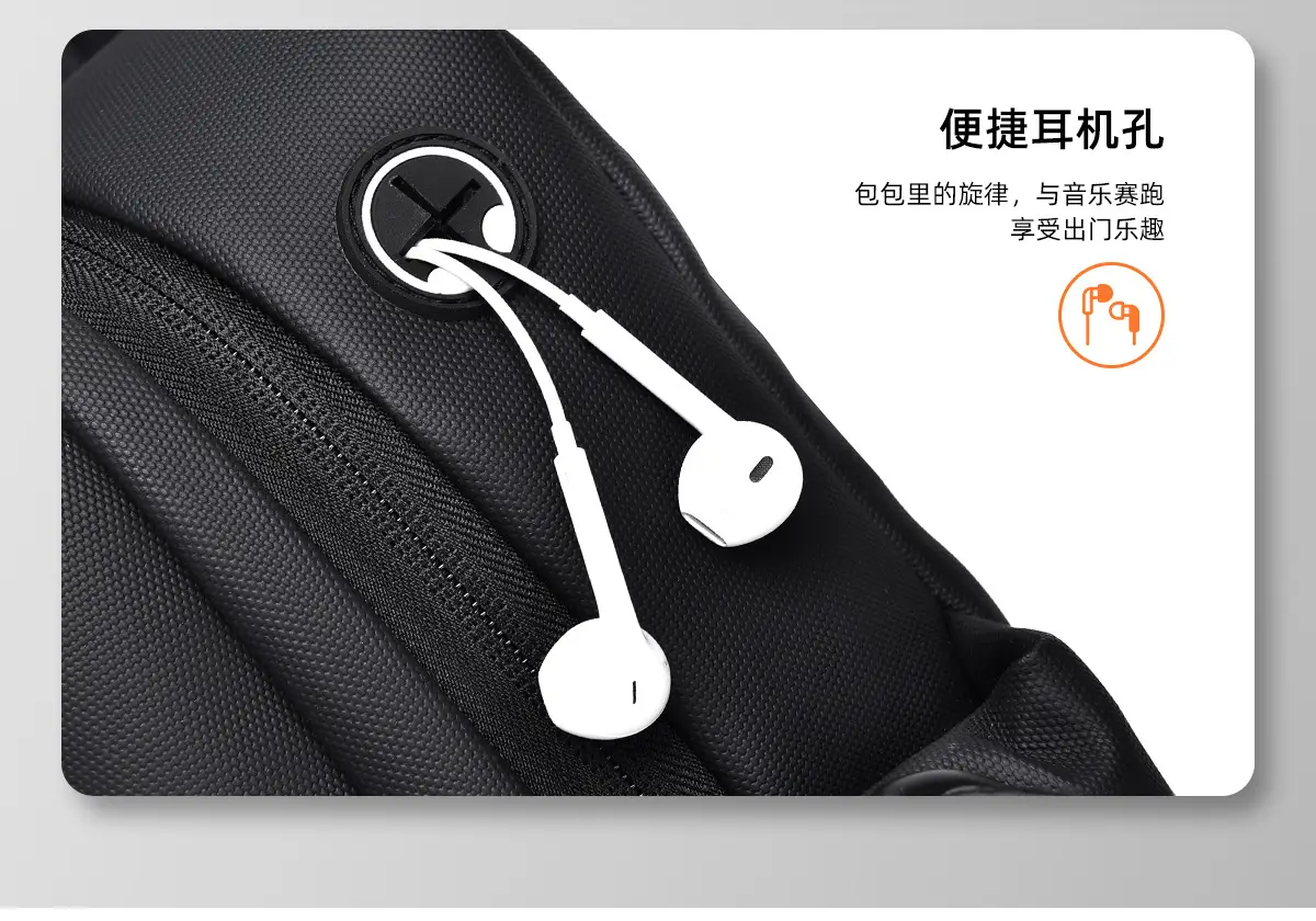 Men's Black Casual Crossbody Bag Lightweight Travel — feature 10
