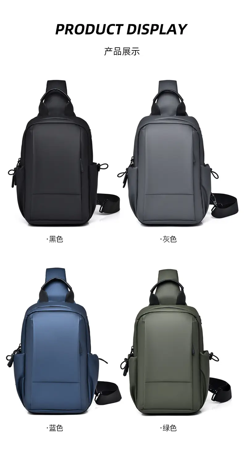Men's Black Casual Crossbody Bag Lightweight Travel — feature 27