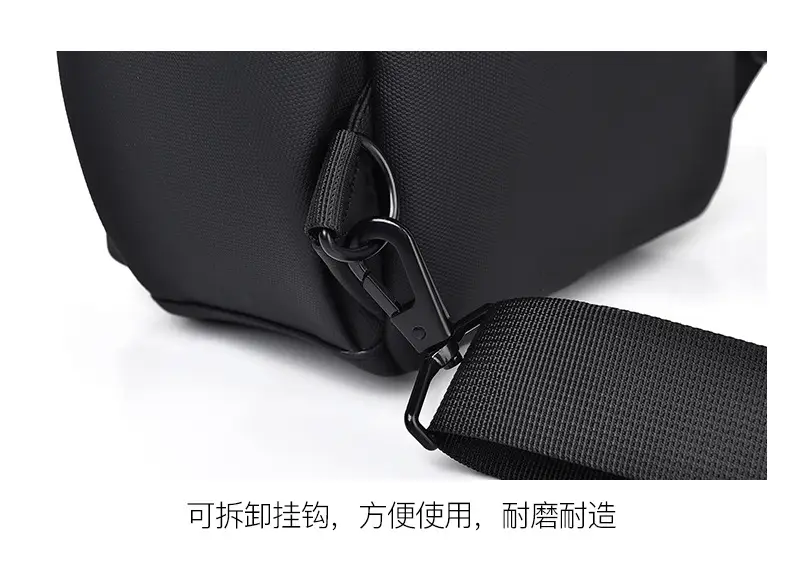 Men's Black Casual Crossbody Bag Lightweight Travel — feature 36