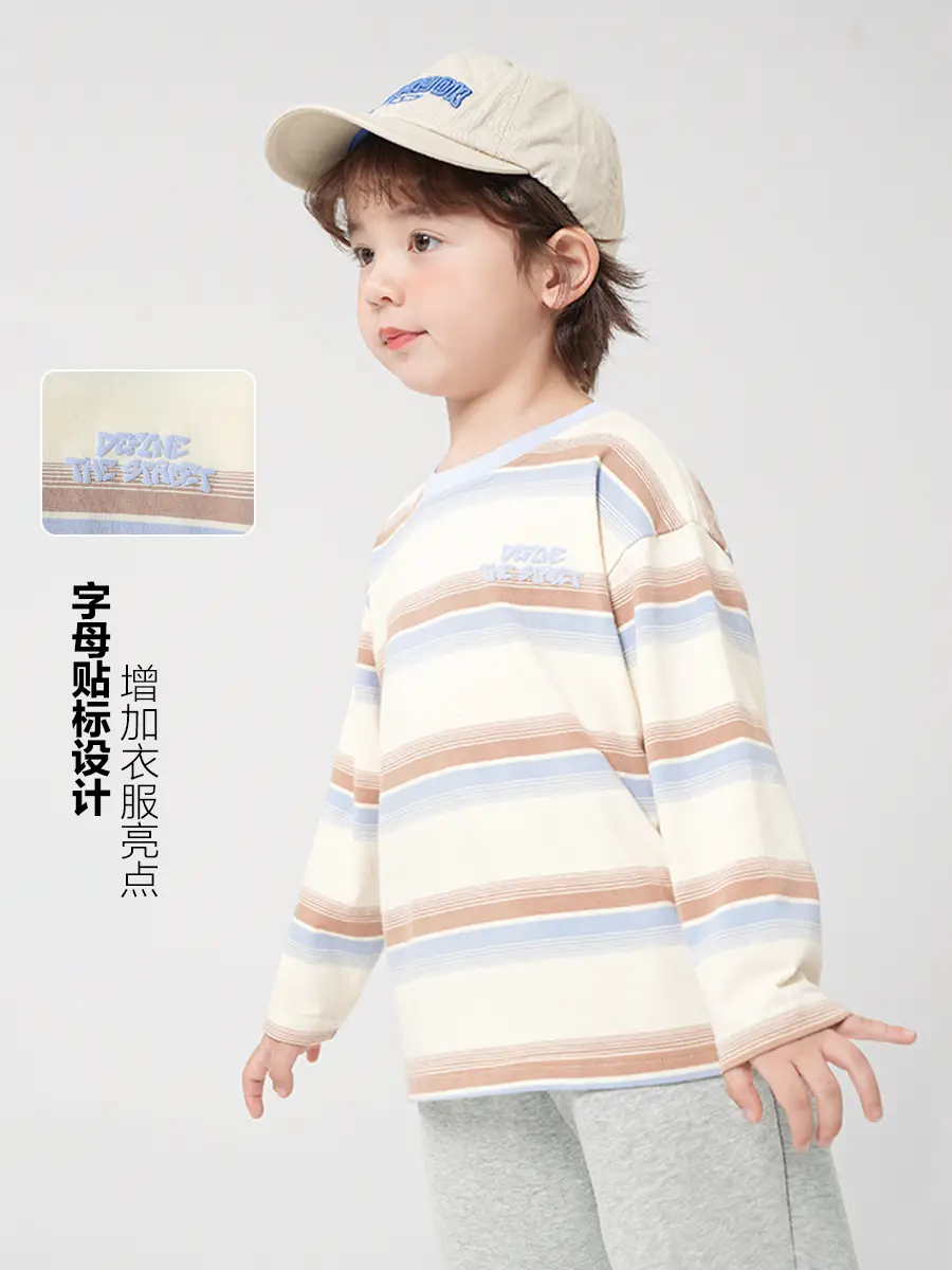 Toddler Boys Striped Long Sleeve T-Shirt Spring Autumn - Image 3