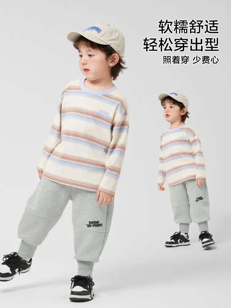 Toddler Boys Striped Long Sleeve T-Shirt Spring Autumn - Image 5