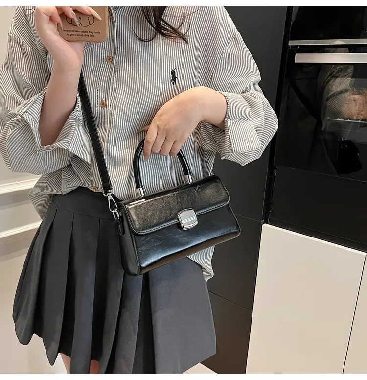 Women's Beige Square Handbag with Shoulder Crossbody Strap — feature 18