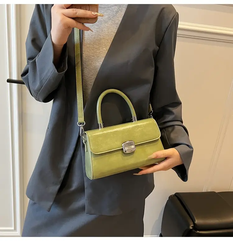 Women's Beige Square Handbag with Shoulder Crossbody Strap — feature 21