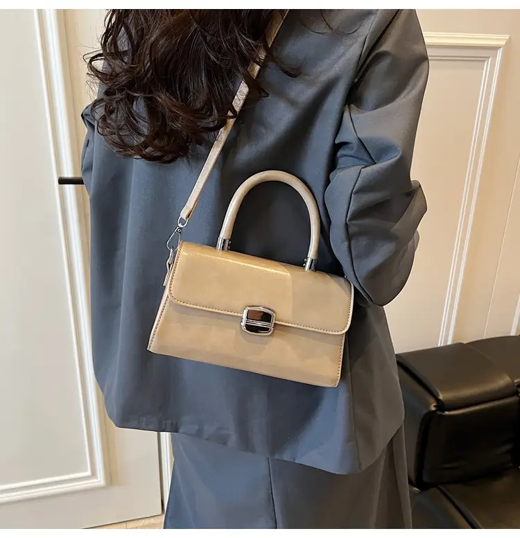 Women's Beige Square Handbag with Shoulder Crossbody Strap — feature 22