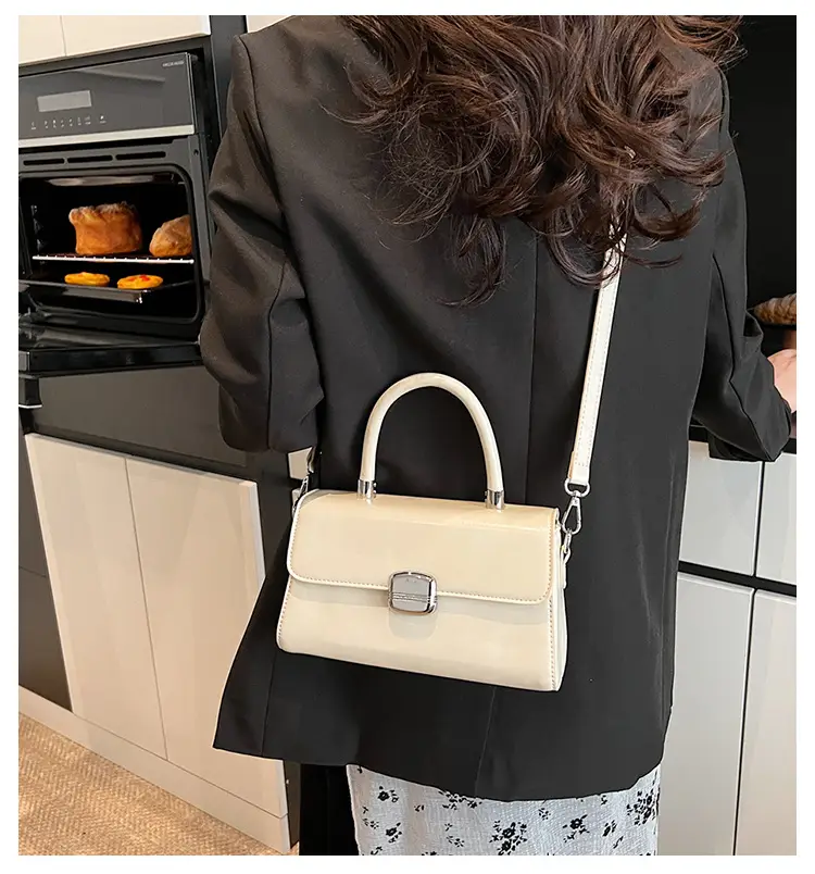 Women's Beige Square Handbag with Shoulder Crossbody Strap — feature 3