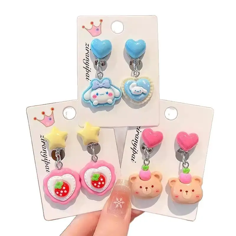 Sweet Cartoon Sanrio Princess Wind Earrings for Girls