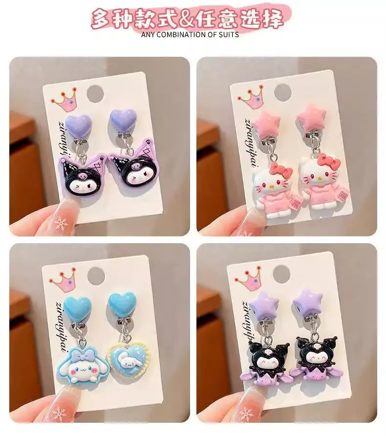 Sweet Cartoon Sanrio Princess Wind Earrings for Girls — feature 21