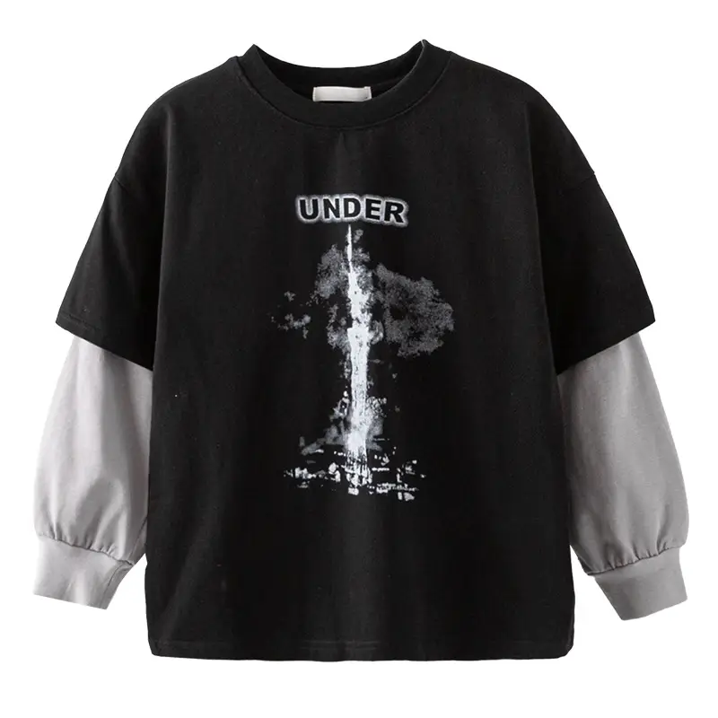 Boys Spring & Autumn Fake Cotton T-Shirt 290G New Style - Image 6