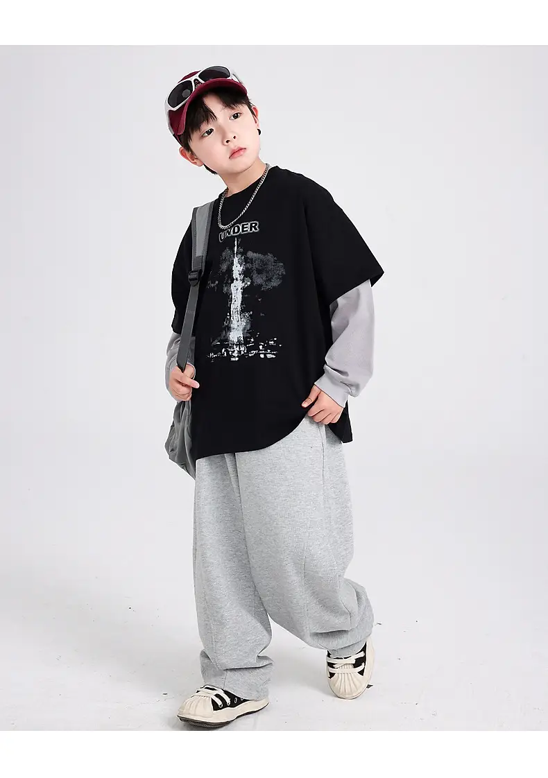 Boys Spring & Autumn Fake Cotton T-Shirt 290G New Style — feature 16