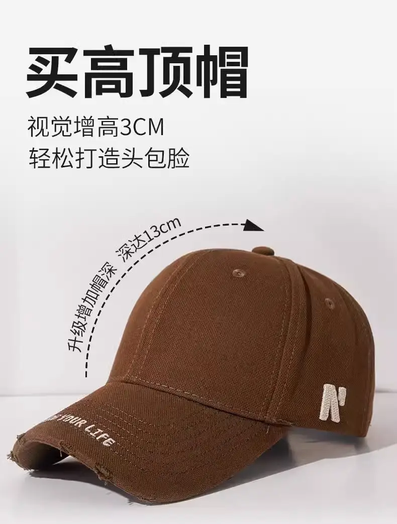 Women Face-Slimming Duckbill Cap with Hard Brim — feature 13