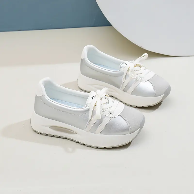 Women White Breathable Casual Shoes 2025