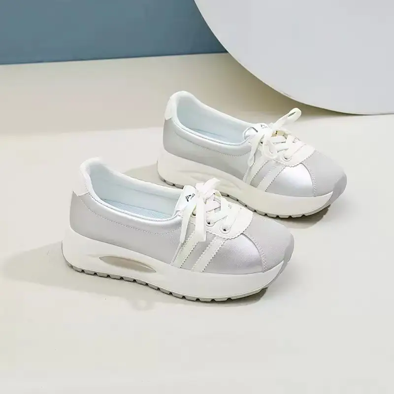 Women White Breathable Casual Shoes 2025