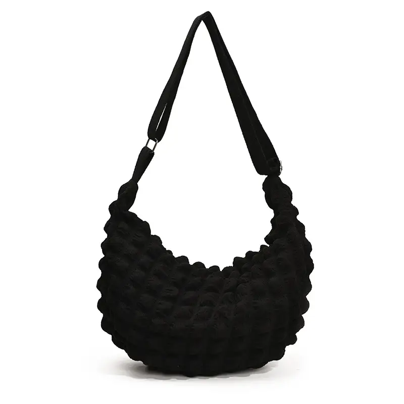 Pink Pleated Shoulder Bag for Women - Image 10