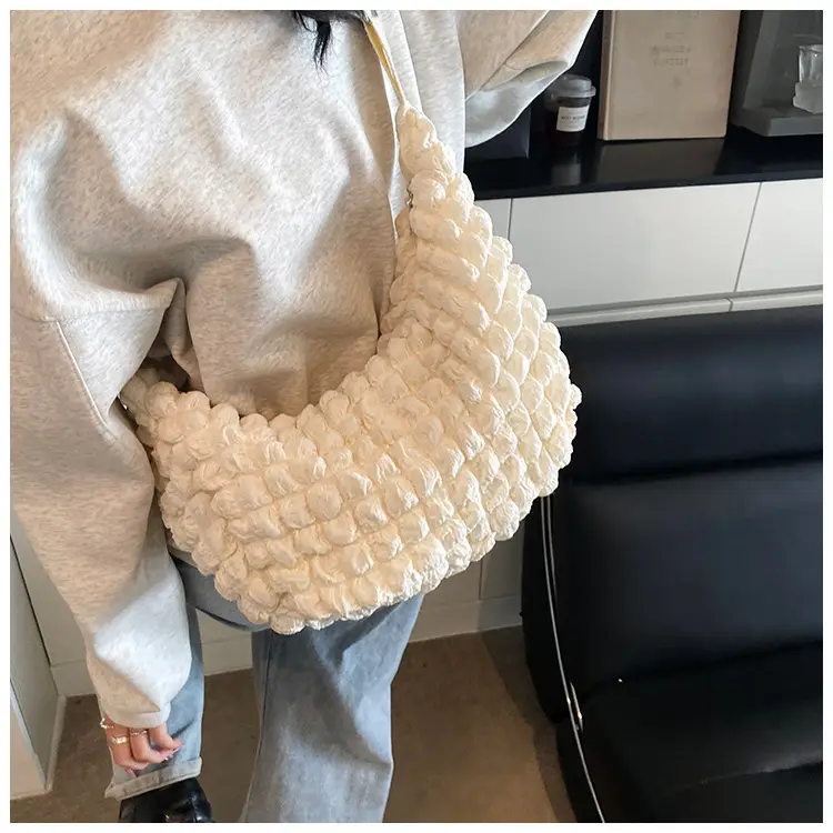 Pink Pleated Shoulder Bag for Women — feature 22