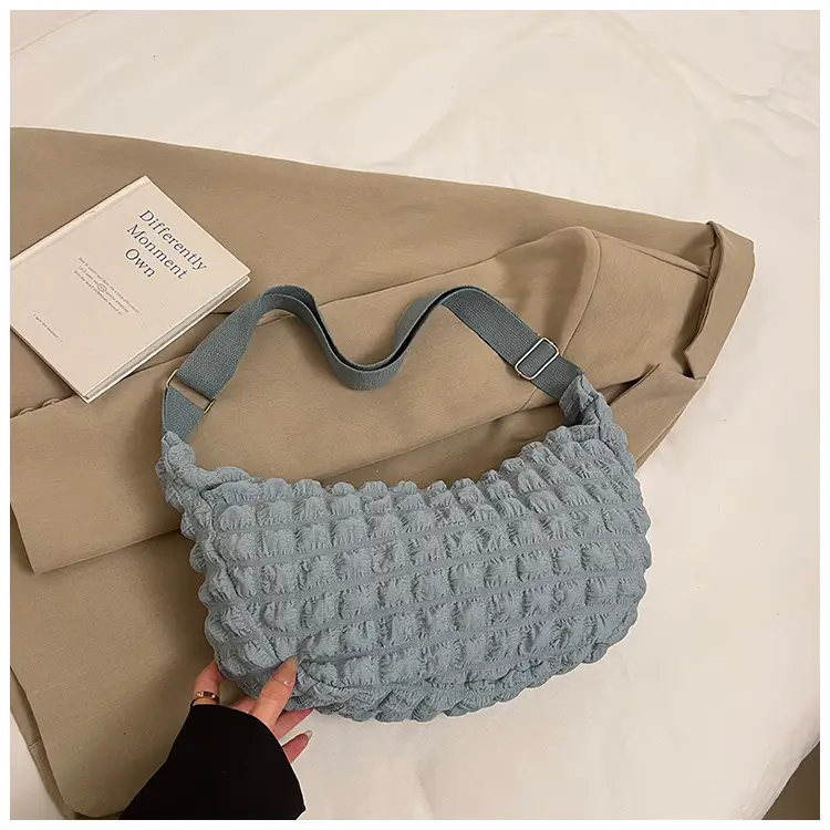 Pink Pleated Shoulder Bag for Women — feature 25