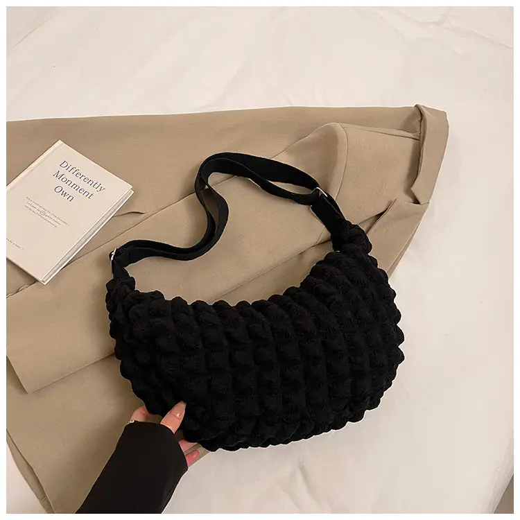 Pink Pleated Shoulder Bag for Women — feature 26