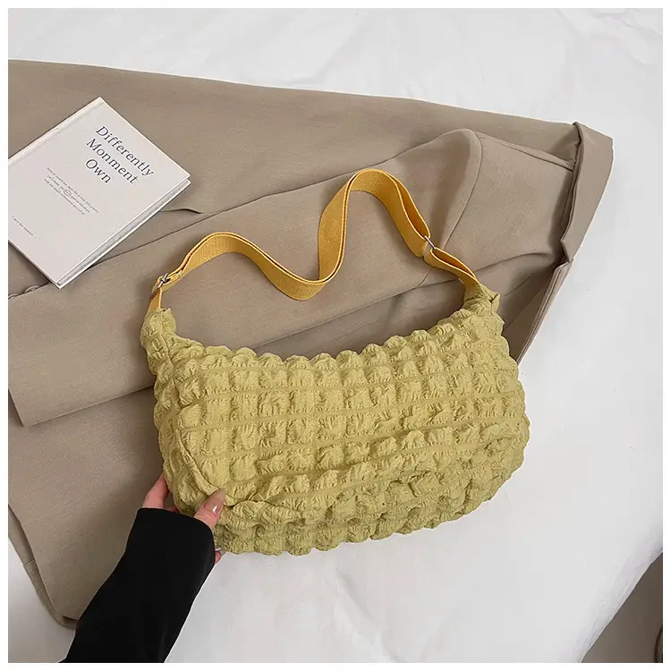 Pink Pleated Shoulder Bag for Women — feature 27