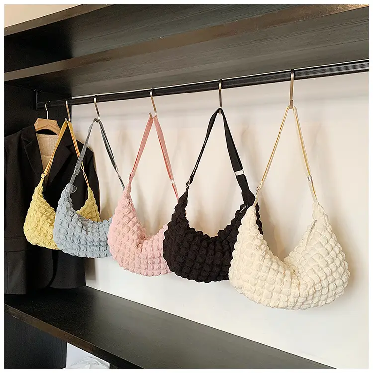 Pink Pleated Shoulder Bag for Women — feature 28