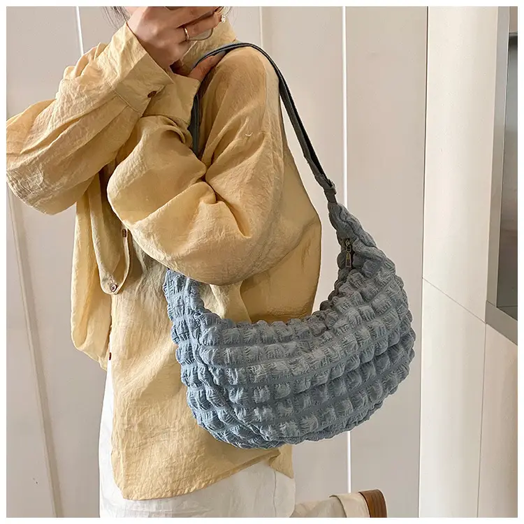 Pink Pleated Shoulder Bag for Women — feature 8