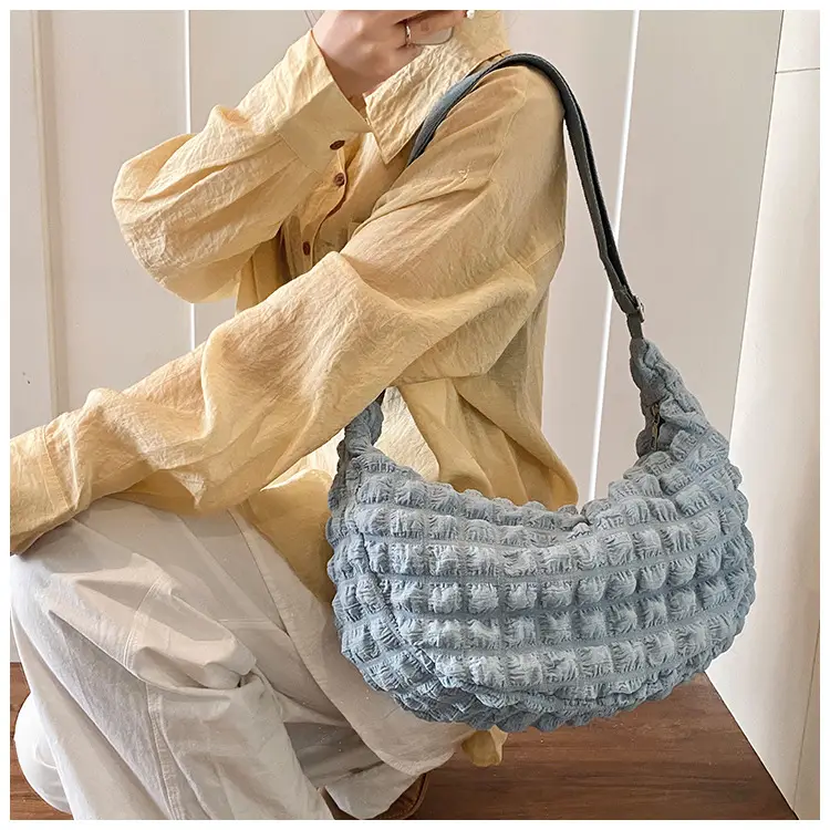 Pink Pleated Shoulder Bag for Women — feature 9