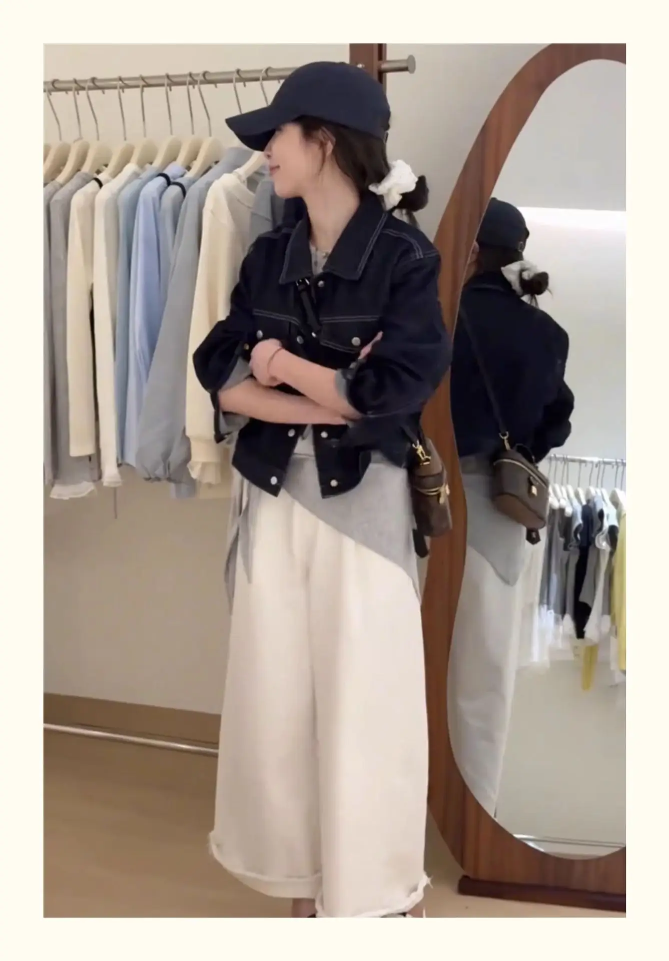 Women Korean Retro Denim Jacket Dark Blue 2025 Spring — feature 7