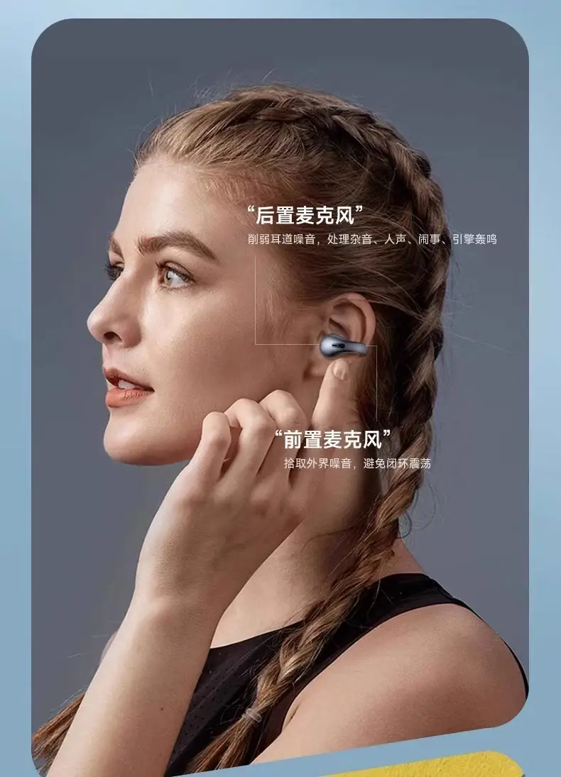 New Tws Bone Conduction Wireless Bluetooth Headset Clip-On Mini Digital Display High Quality Sports True Noise Reduction X22 — feature 18