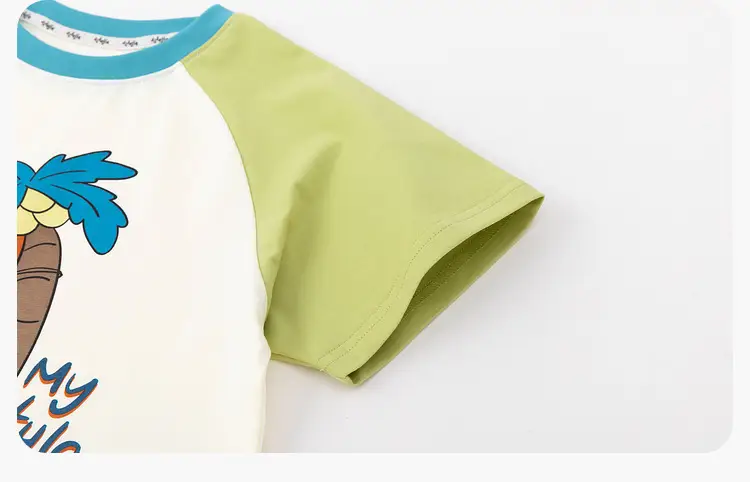 Dudu Kids T-Shirt White Blue Print Summer Set — feature 17
