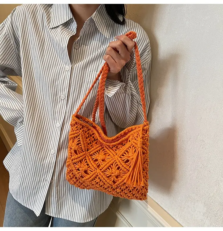 Women's White Woven Crossbody Bag Niche Design — feature 20