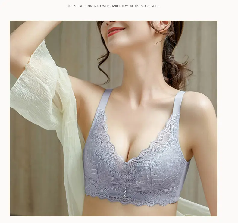Sexy Lace Lingerie for Women, Wireless, Seamless, Breathable, Comfortable Bra, Small Chest Adjustment Type, Comfortable Women's Underwear — feature 23