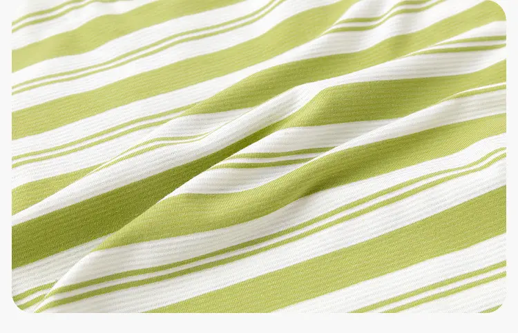 Dudui Striped Baby T-Shirt Green White Summer Boys — feature 13