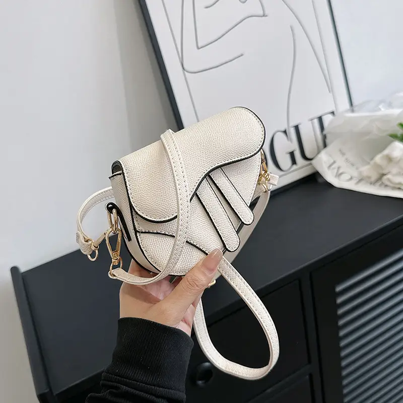 Women's New Style Crossbody Bag Underarm Design Beige - Image 10