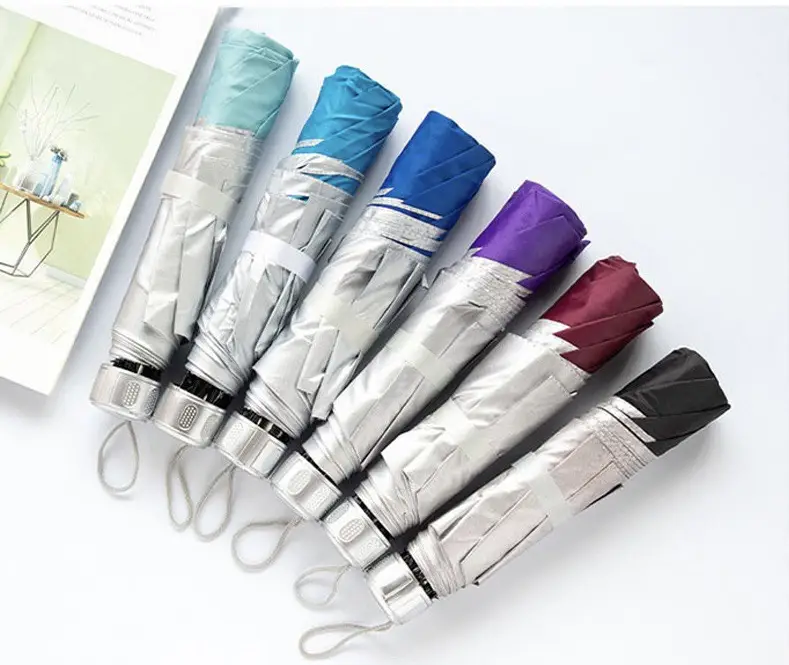 70% Off Silver Plastic Umbrella Seven-Rib Sunshade — feature 1