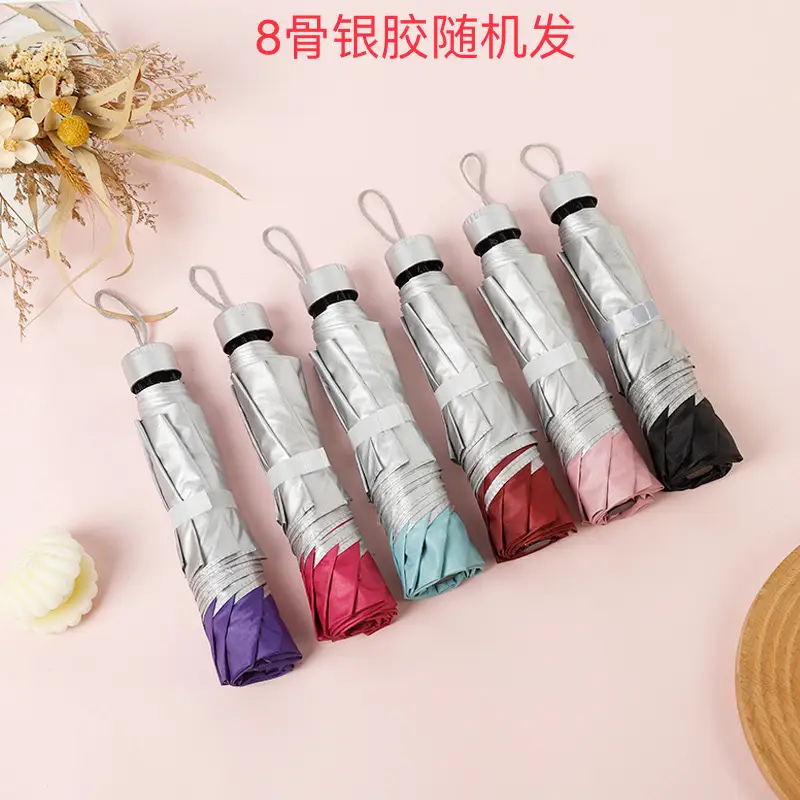 70% Off Silver Plastic Umbrella Seven-Rib Sunshade - Image 2