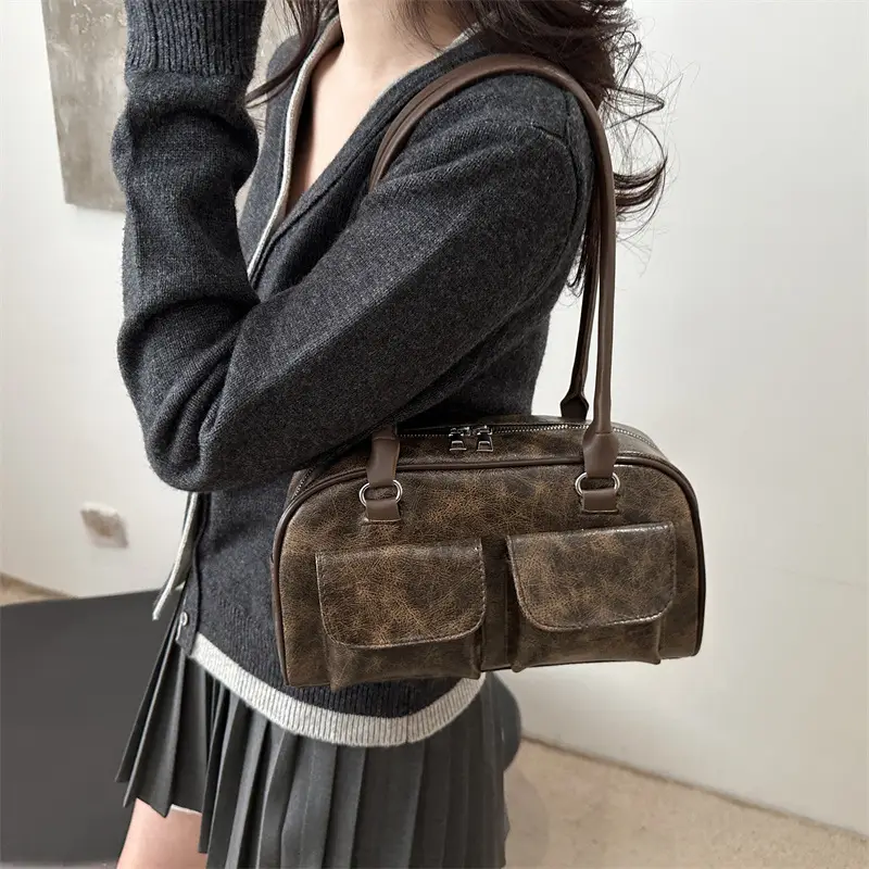 Women's Black Underarm Bag 2025 Western Style - Image 7