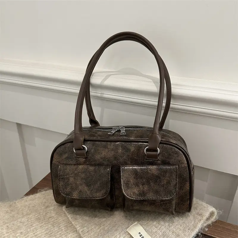 Women's Black Underarm Bag 2025 Western Style - Image 2