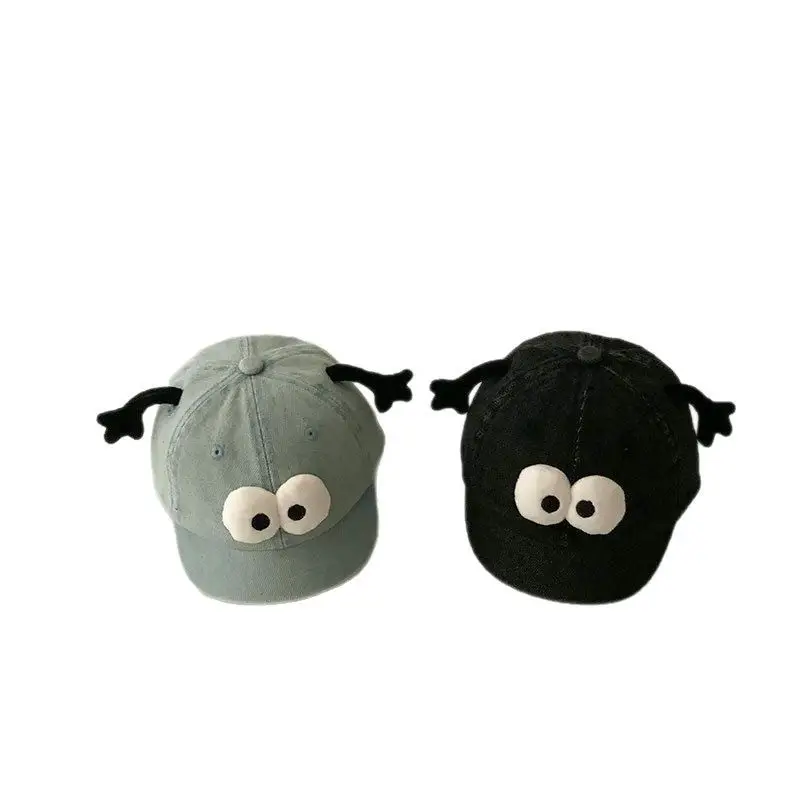 Blue Denim Korean Style Travel Sun Hat for Kids - Image 7