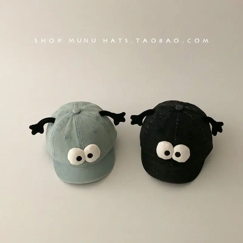 Blue Denim Korean Style Travel Sun Hat for Kids — feature 4