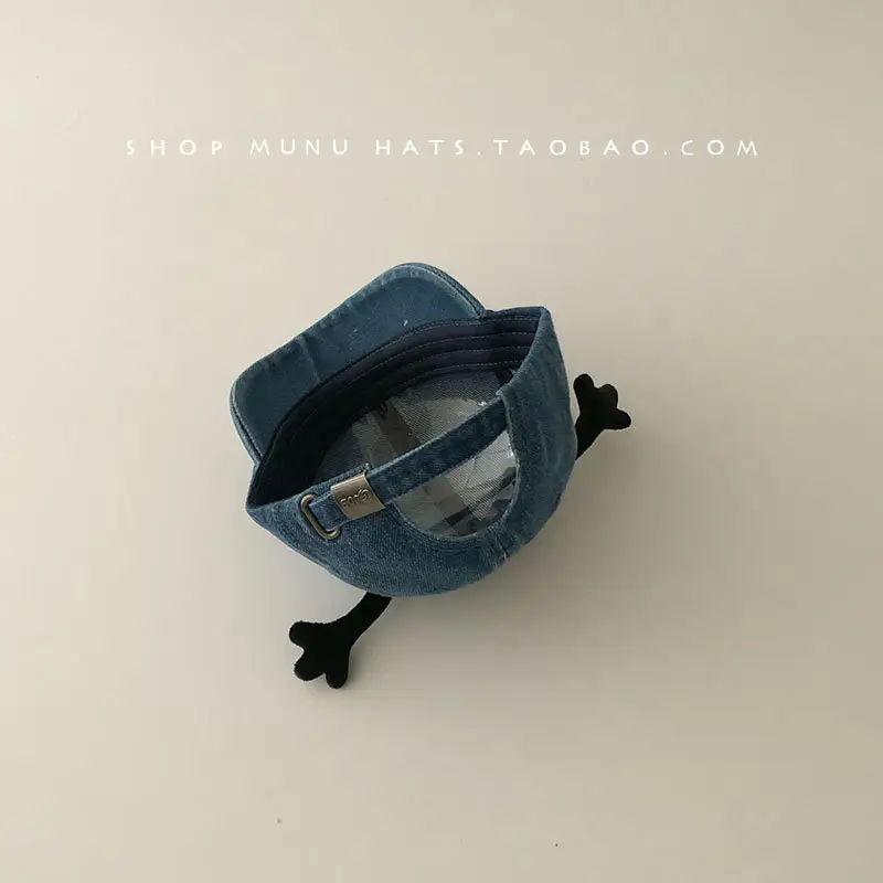 Blue Denim Korean Style Travel Sun Hat for Kids — feature 5