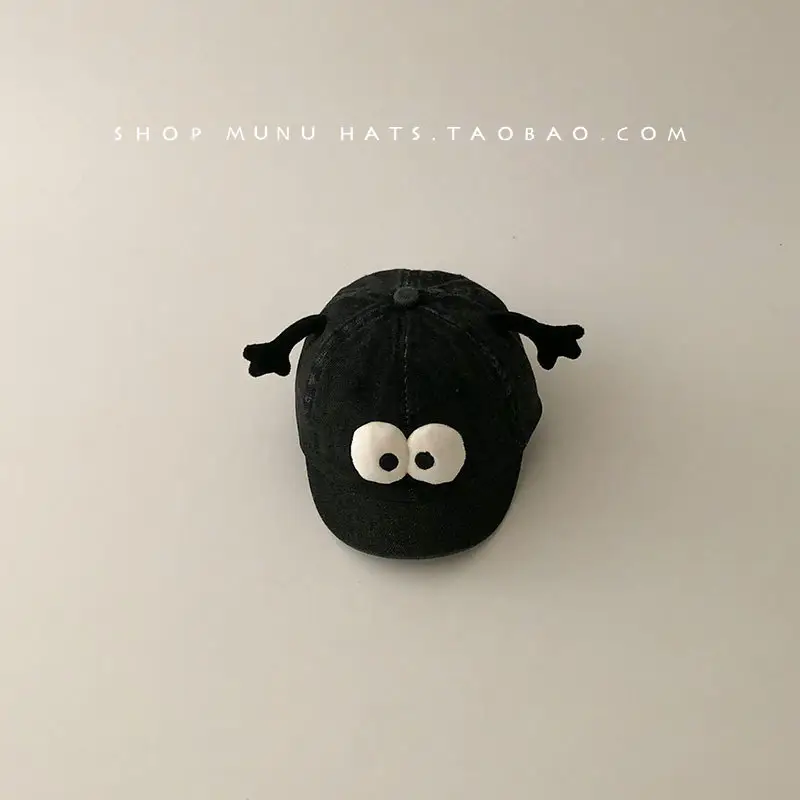 Blue Denim Korean Style Travel Sun Hat for Kids - Image 3