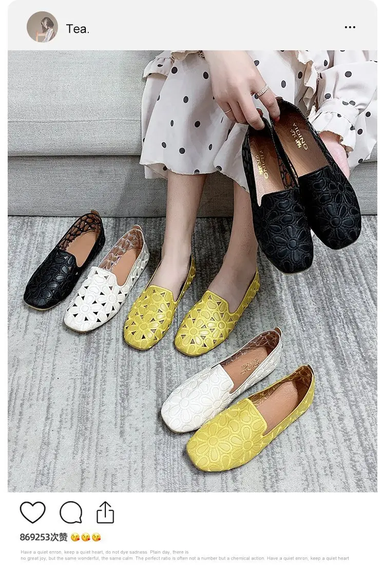Women's Square Head Loafers White Leather 2025 — feature 2