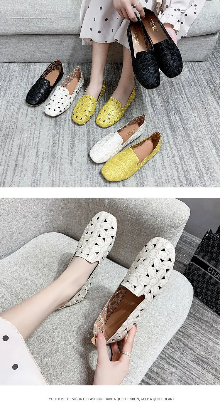 Women's Square Head Loafers White Leather 2025 — feature 5