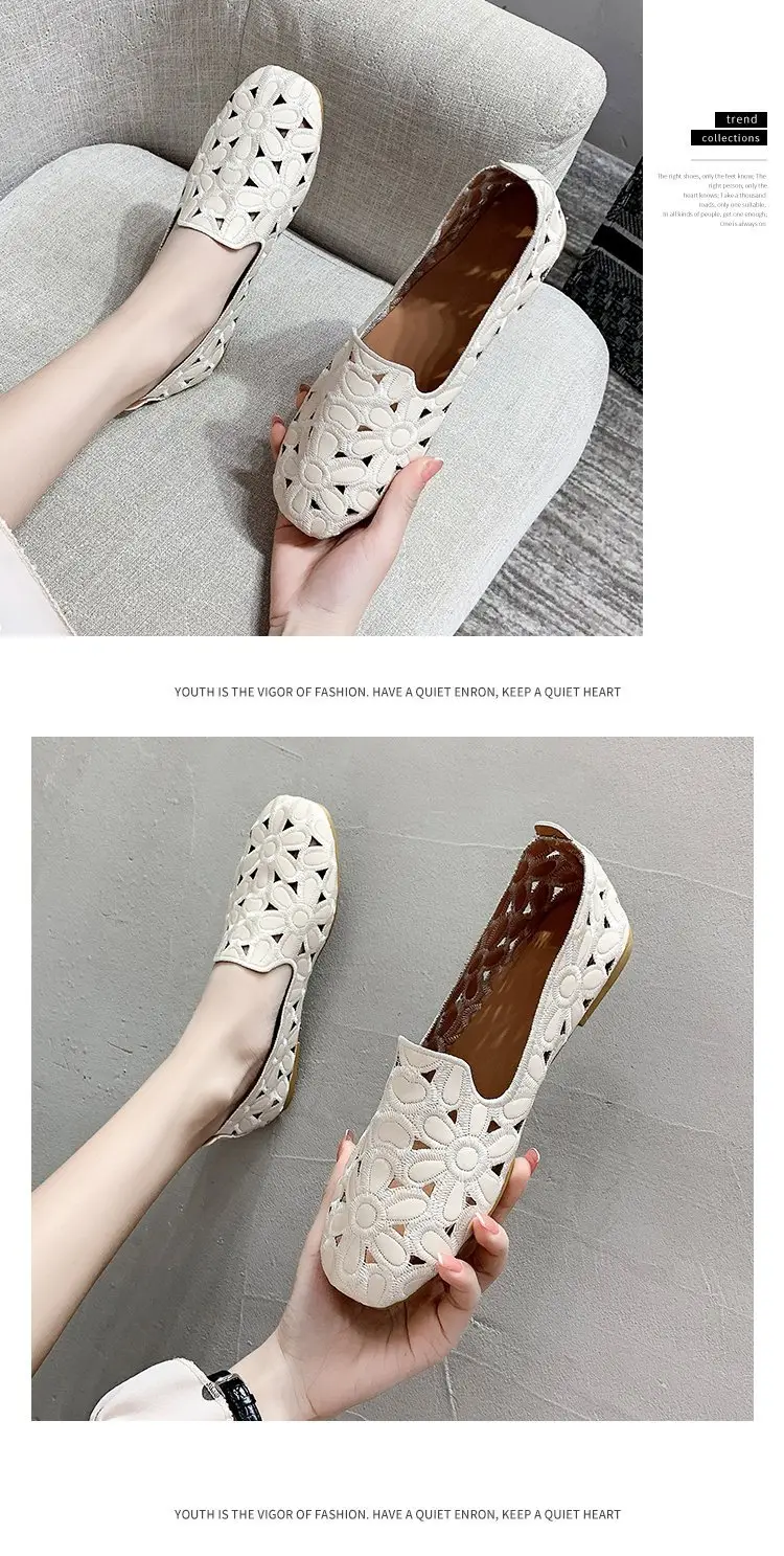 Women's Square Head Loafers White Leather 2025 — feature 7