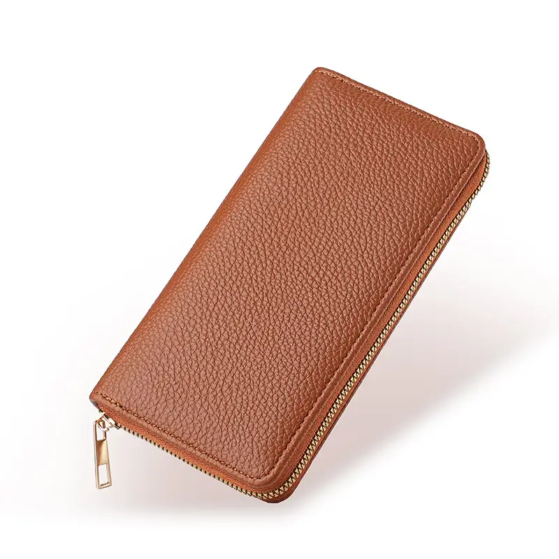 Green Genuine Leather Long Wallet for Women - Image 15
