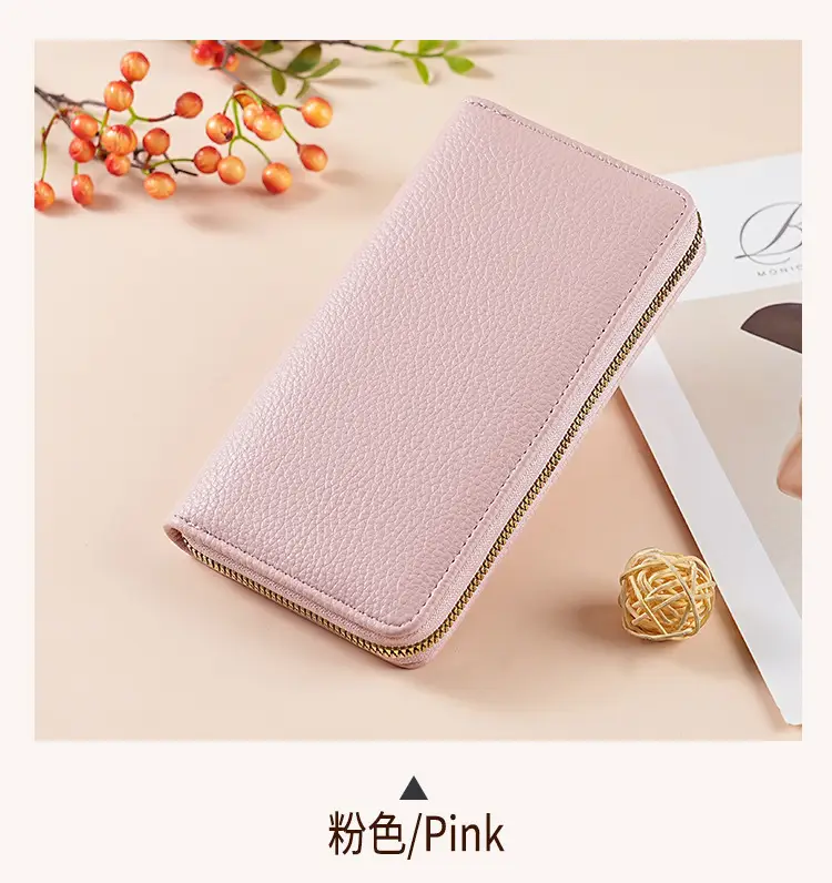 Green Genuine Leather Long Wallet for Women — feature 13