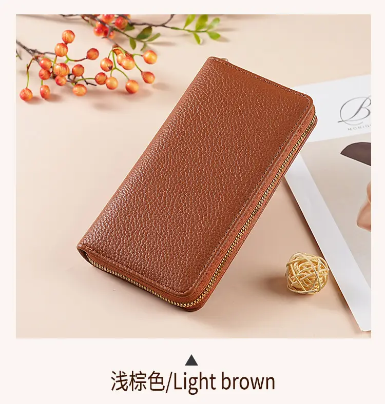 Green Genuine Leather Long Wallet for Women — feature 16