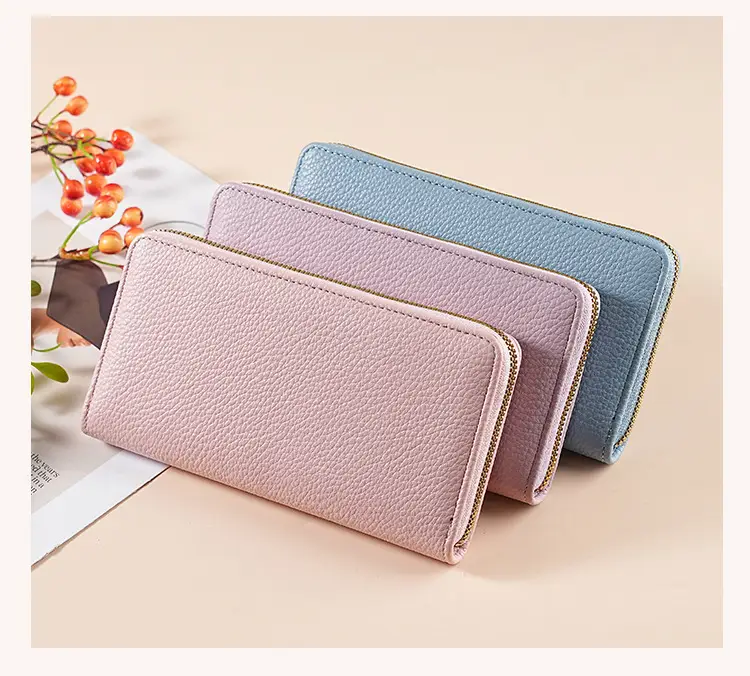 Green Genuine Leather Long Wallet for Women — feature 21