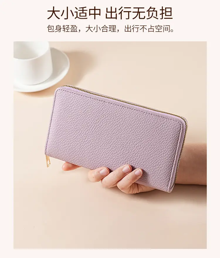 Green Genuine Leather Long Wallet for Women — feature 7